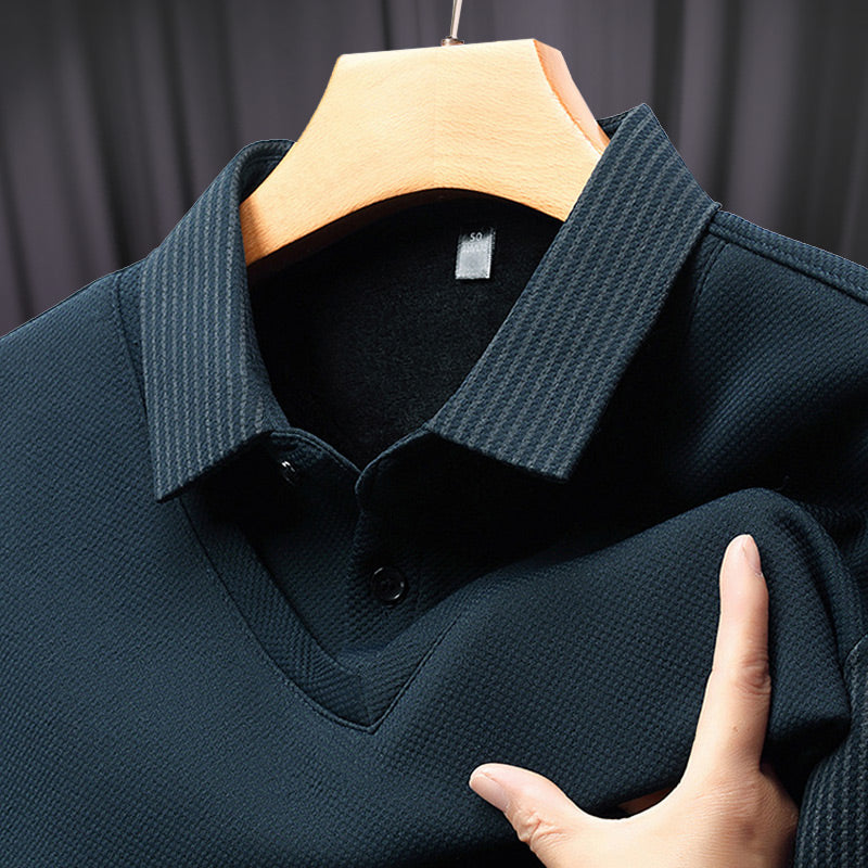 🔥50% DE RÉDUCTION🍂Chemise à Col Rayé 2 Pièces - Style Automne/Hiver en Coton Respirant et Confortable👔📦