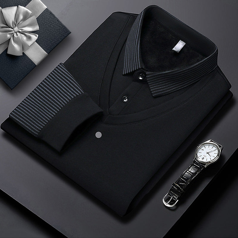 🔥50% DE RÉDUCTION🍂Chemise à Col Rayé 2 Pièces - Style Automne/Hiver en Coton Respirant et Confortable👔📦