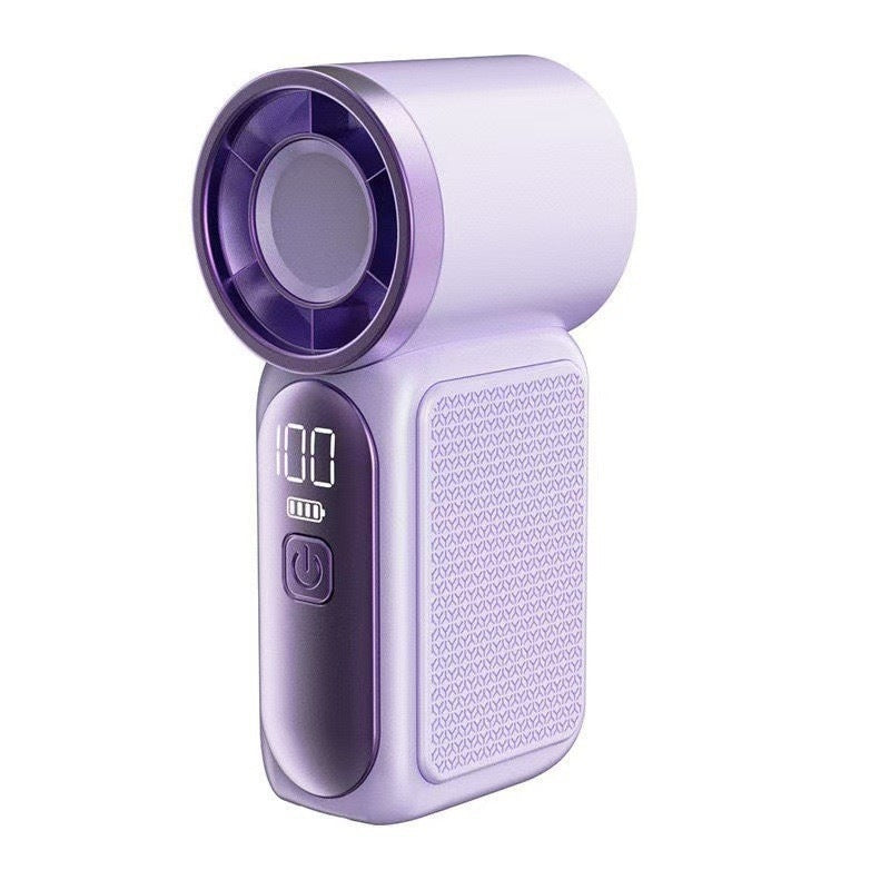 🌀PROMO FLASH 50%💨Mini Ventilateur Portable Turbo LED 6 Vitesses – 3000mAh, USB-C, 107g, Affichage, Parfait pour Voyage, Maquillage & Quotidien✨