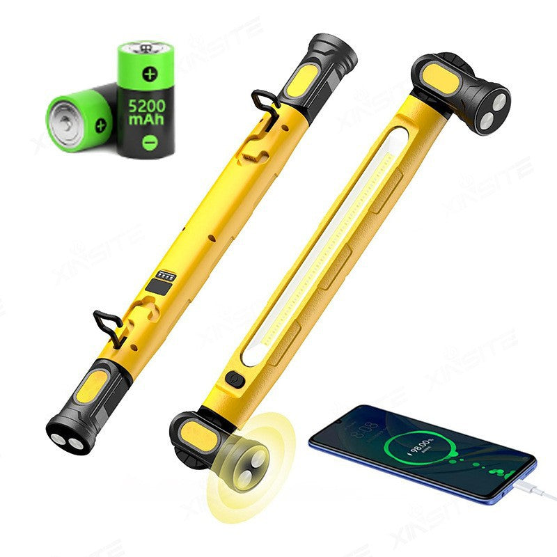 📢📢50 % DE RÉDUCTION⏰Lampe de Travail LED 3000LM – Base Magnétique & Crochet de Suspension, Batterie Rechargeable 5200mAh, Parfaite pour Atelier, Garage et Réparation Auto🔧⚡