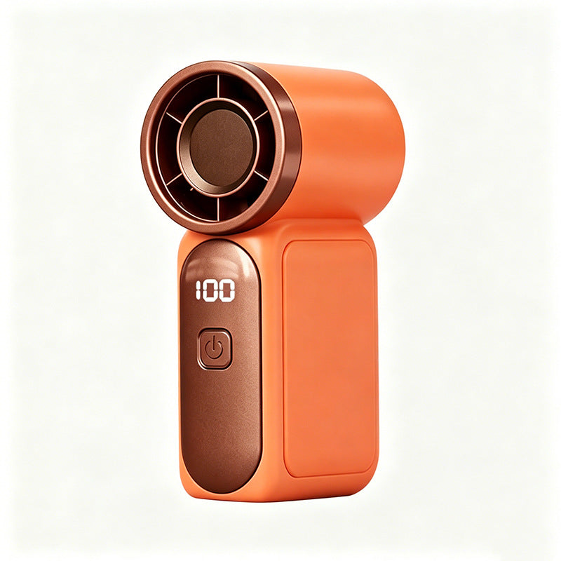 🌀PROMO FLASH 50%💨Mini Ventilateur Portable Turbo LED 6 Vitesses – 3000mAh, USB-C, 107g, Affichage, Parfait pour Voyage, Maquillage & Quotidien✨