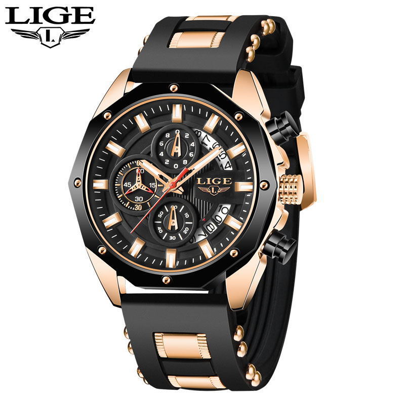 📢 PROMO FLASH : 50% DE RÉDUCTION ! ⏰ Montre Sport Homme LIGE – Quartz – Chronographe & Étanche for Outdoor & Quotidien ⌚