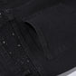 👖 50% DE RÉDUCTION! ✨ Jean Slim Noir Orné de Strass – Confort Extensible, Style Éblouissant & Parfait pour des Looks Tendance 🖤