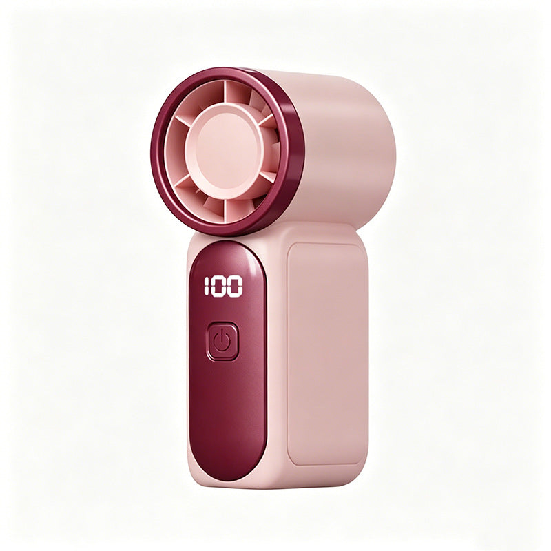 🌀PROMO FLASH 50%💨Mini Ventilateur Portable Turbo LED 6 Vitesses – 3000mAh, USB-C, 107g, Affichage, Parfait pour Voyage, Maquillage & Quotidien✨