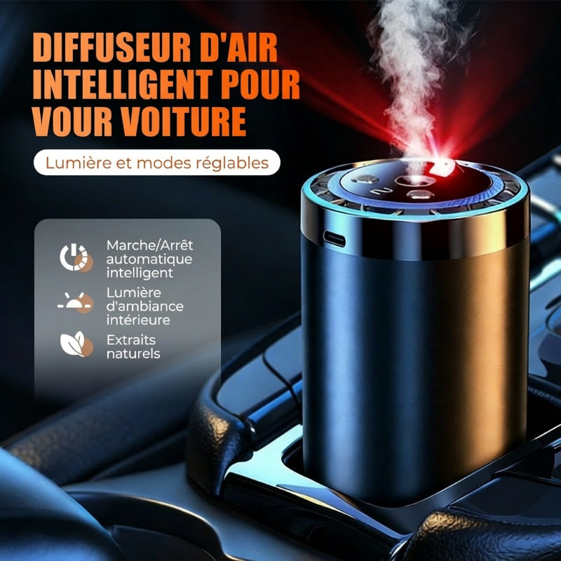 💡Ambiance Lumineuse & Aromatique en Voiture🌙Votre diffuseur intelligent 2-en-1