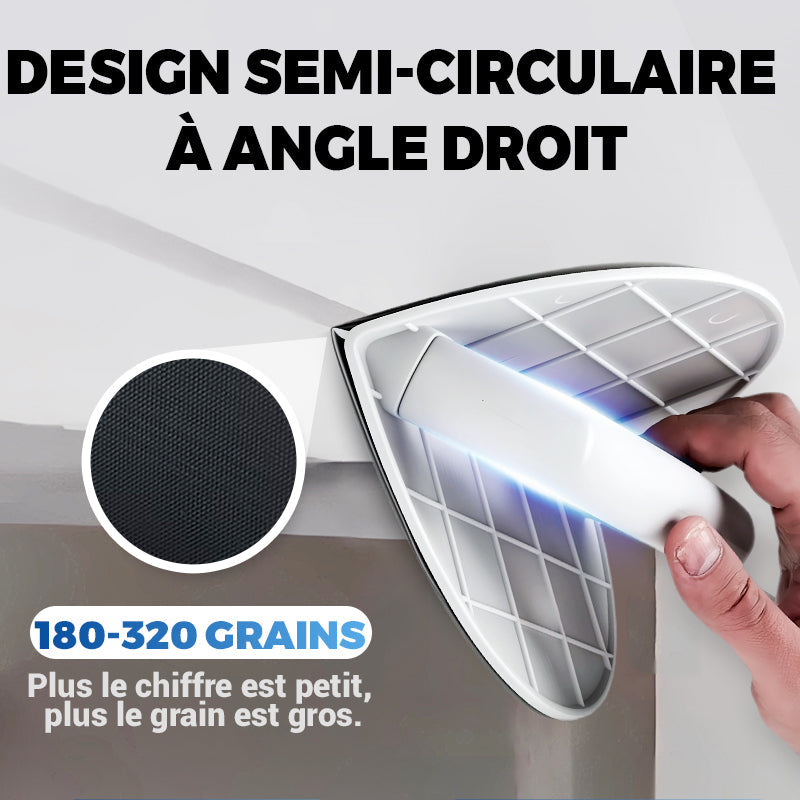 🛠️Outil de Ponçage Multifonctionnel Semi-Circulaire avec Papier Abrasif✨Idéal pour Coins et Surfaces Courbes