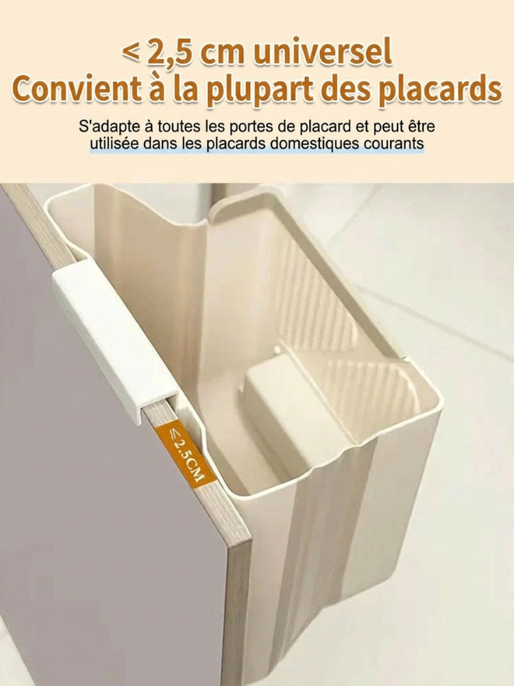 📢50 % de réduction⏰Poubelle de Cuisine Pliable & Suspendue🗑️Gain de Place, Facile à Nettoyer et Pratique au Quotidien✨