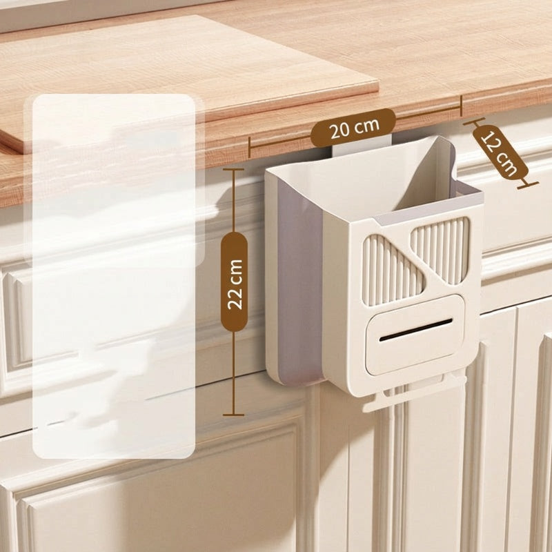 📢50 % de réduction⏰Poubelle de Cuisine Pliable & Suspendue🗑️Gain de Place, Facile à Nettoyer et Pratique au Quotidien✨