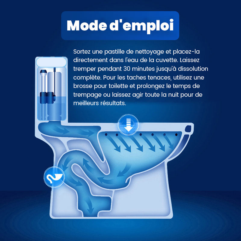 ✨Comprimés effervescents de nettoyage des toilettes - décontamination, tartre urinaire, alcali urinaire et élimination des odeurs