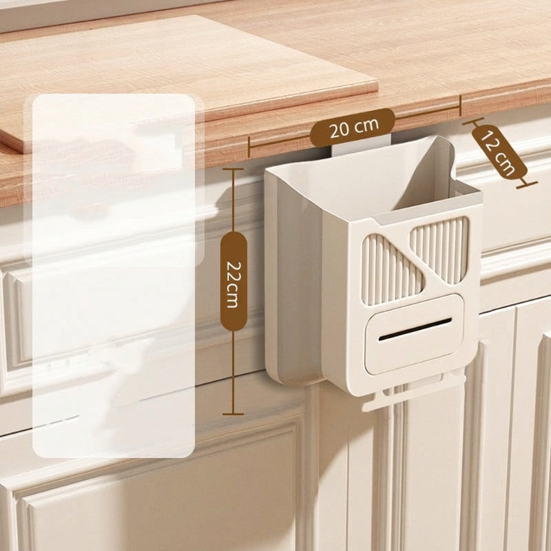 📢50 % de réduction⏰Poubelle de Cuisine Pliable & Suspendue🗑️Gain de Place, Facile à Nettoyer et Pratique au Quotidien✨