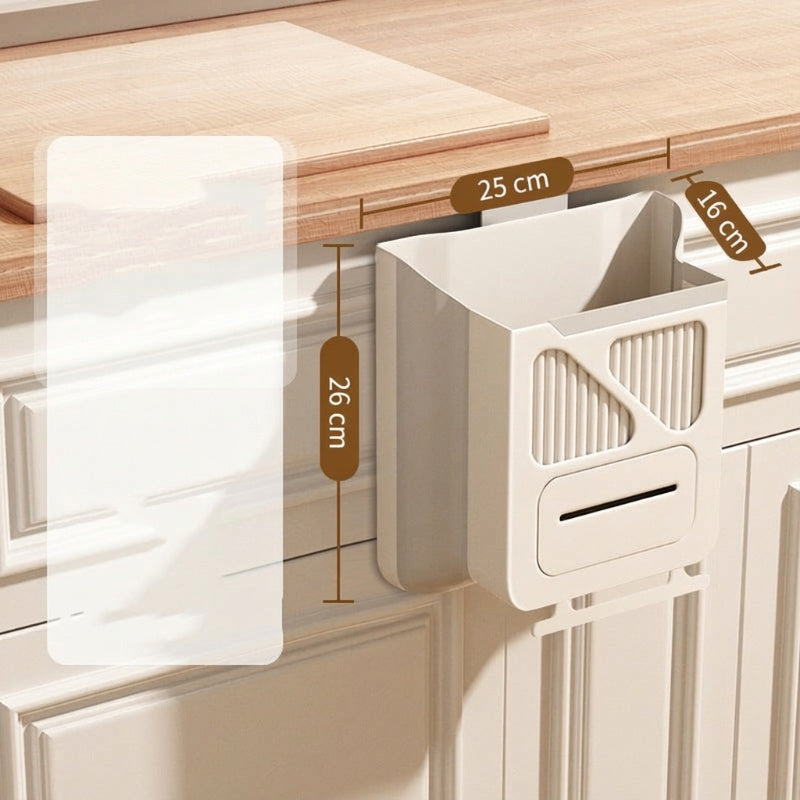 📢50 % de réduction⏰Poubelle de Cuisine Pliable & Suspendue🗑️Gain de Place, Facile à Nettoyer et Pratique au Quotidien✨