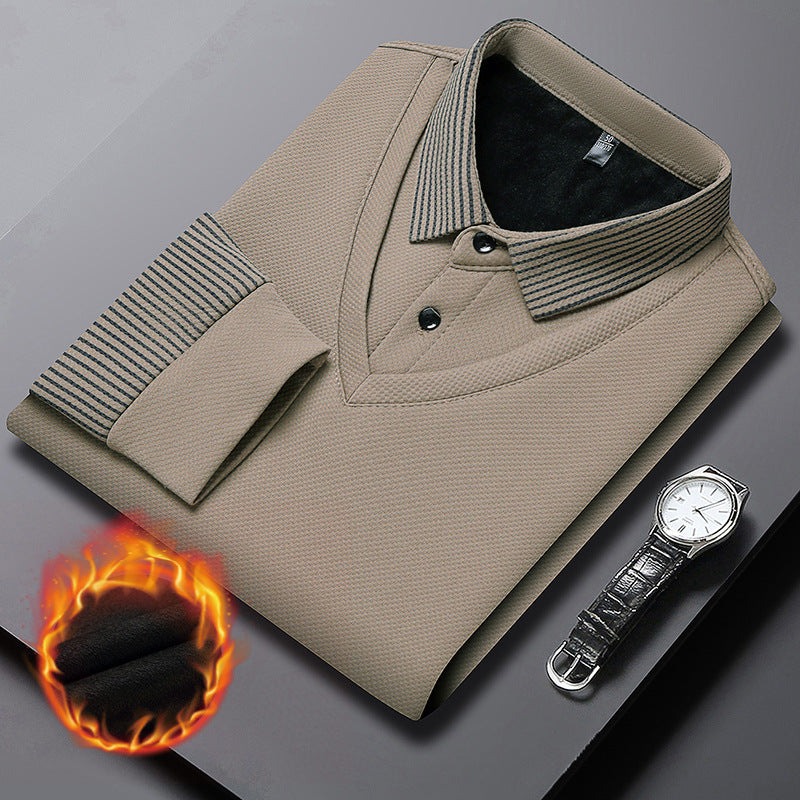 🔥50% DE RÉDUCTION🍂Chemise à Col Rayé 2 Pièces - Style Automne/Hiver en Coton Respirant et Confortable👔📦
