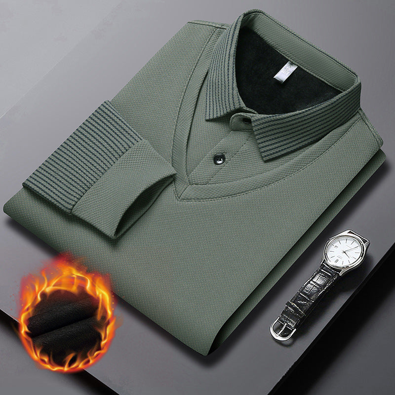 🔥50% DE RÉDUCTION🍂Chemise à Col Rayé 2 Pièces - Style Automne/Hiver en Coton Respirant et Confortable👔📦