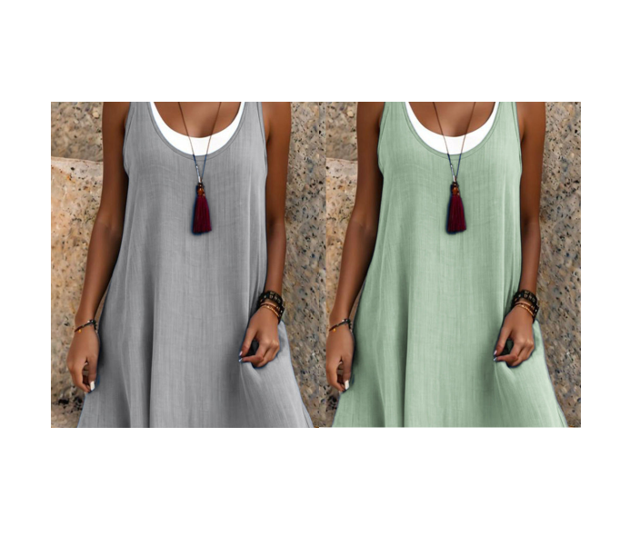 💃Robe débardeur deux pièces décontractée et ample sans manches pour femme