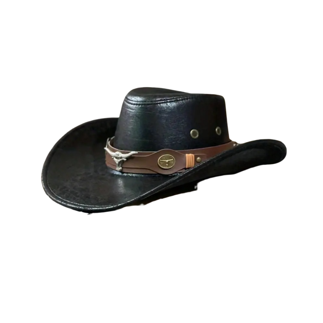 🤠 PROMO LIMITÉE 50% DE RÉDUCTION ! ☀️ Chapeau Cowboy Anti-UV Respirant – Large Visière, Détails Rivets, Taille Unique 🏕️