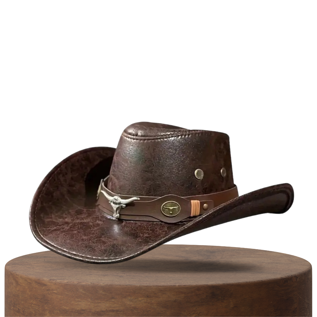 🤠 PROMO LIMITÉE 50% DE RÉDUCTION ! ☀️ Chapeau Cowboy Anti-UV Respirant – Large Visière, Détails Rivets, Taille Unique 🏕️