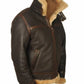 Blouson pilote classique B-3 - Blouson aviateur en cuir pour homme avec doublure en peau de mouton