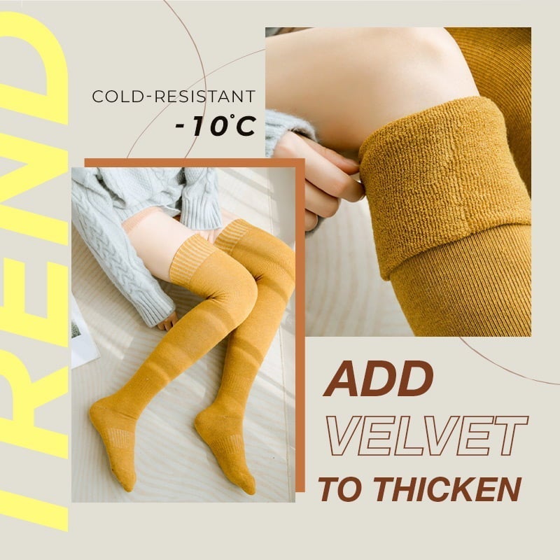 Chaussettes Montantes Femme en Peluche Épaissie - Chaudes et Confortables pour l'Hiver