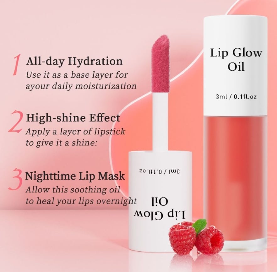 📢Achetez 1 obtenez 1 gratuitement💋Huile hydratante teintée pour lèvres coréenne – Vegan, 24h d’hydratation & fini glossy non collant✨