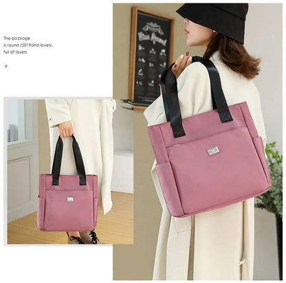Sac à Bandoulière en Nylon Multi-Poches Imperméable de Grande Capacité