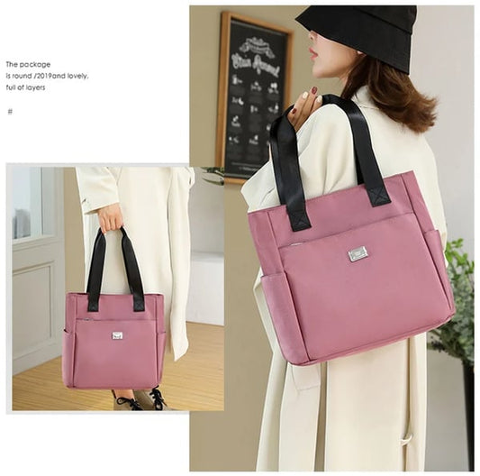 Sac à Bandoulière en Nylon Multi-Poches Imperméable de Grande Capacité