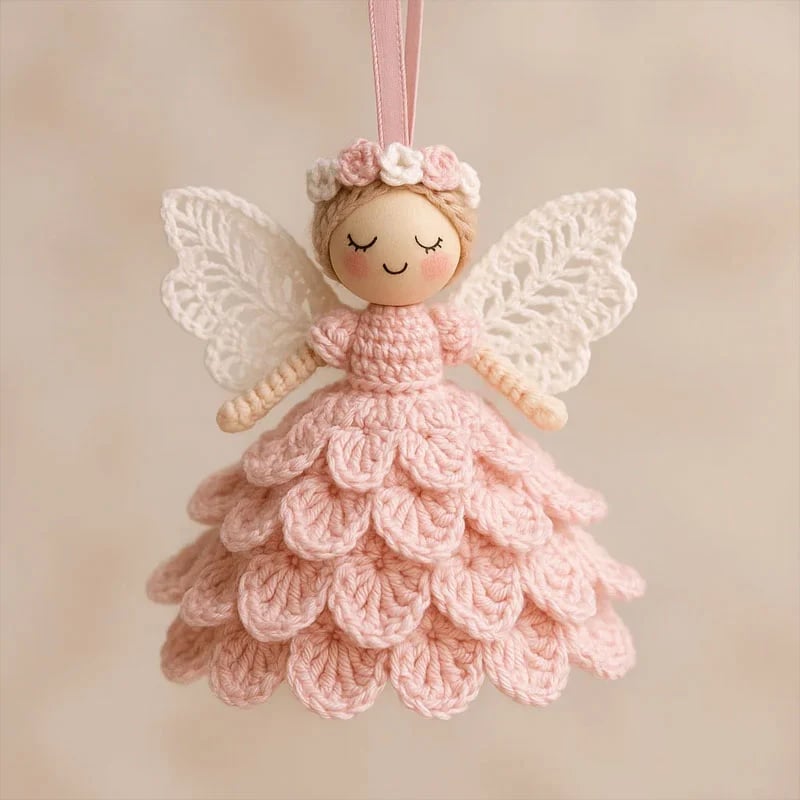 👼Créez un Ange au Crochet - Kit Complet avec Instructions Simples - Symbole Unique de Paix et d‘Espoir, Idée Cadeau DIY Parfaite pour Noël ou un Moment de Détente en Famille🧶