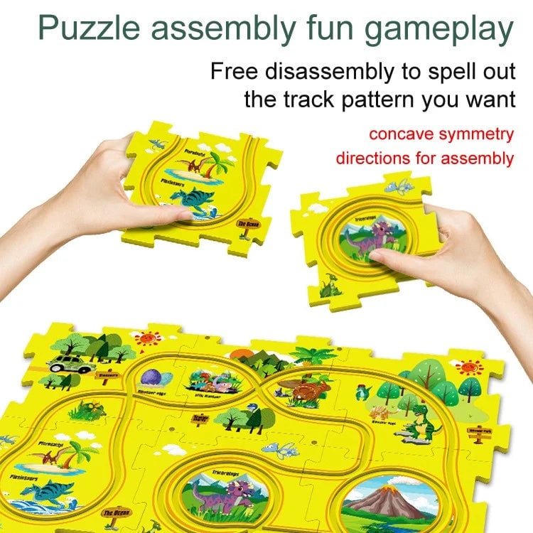 🔥Jeu de puzzle éducatif pour enfants Voiture sur rails🧩