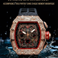 ⌚💎 PROMO FLASH 50% ! Montre Homme de Luxe Forme Tonneau avec Strass – Édition Limitée, Cadran Cristal, Design Unique & Élégant ✨