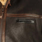 Blouson pilote classique B-3 - Blouson aviateur en cuir pour homme avec doublure en peau de mouton
