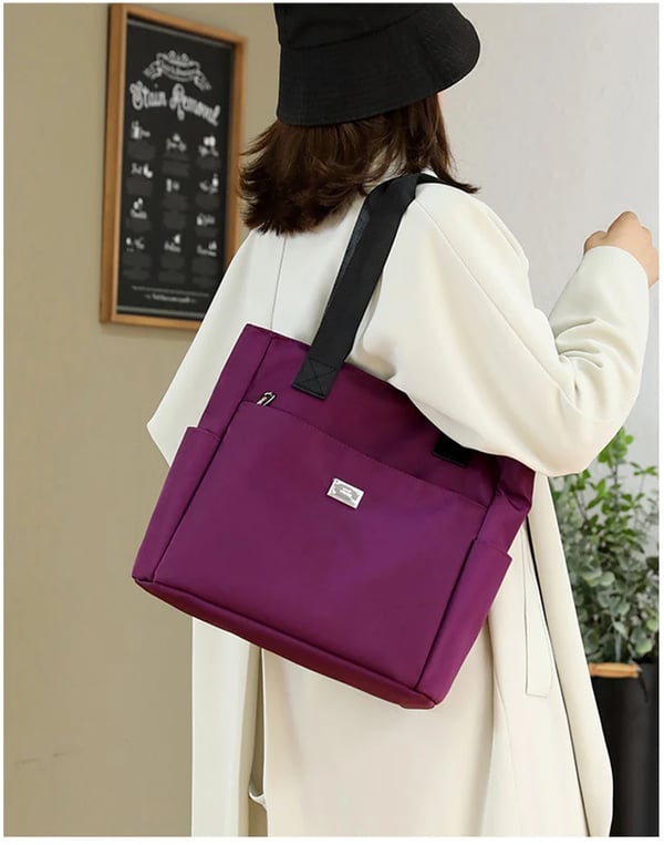 Sac à Bandoulière en Nylon Multi-Poches Imperméable de Grande Capacité