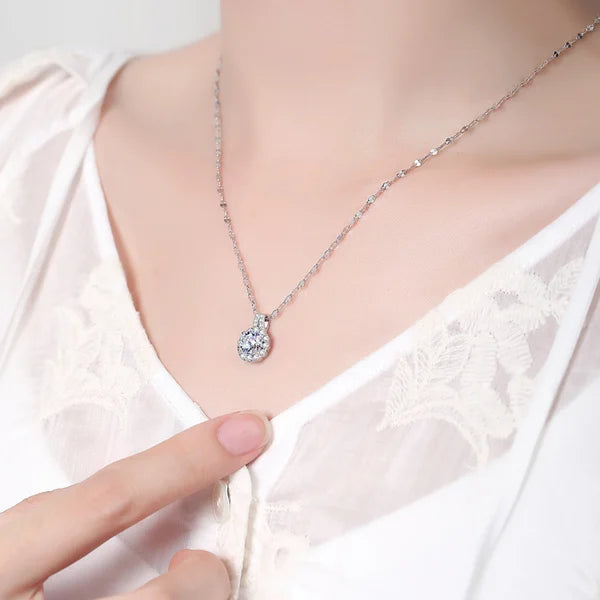 🔥 49% OFF 💕 S925 Sterling Silver Moissanite Sunflower Pendant Necklace