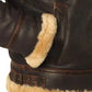 Blouson pilote classique B-3 - Blouson aviateur en cuir pour homme avec doublure en peau de mouton