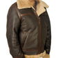 Blouson pilote classique B-3 - Blouson aviateur en cuir pour homme avec doublure en peau de mouton