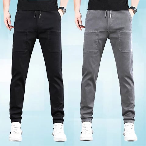 🥰Pantalon cargo haut, extensible et résistant, avec plusieurs poches