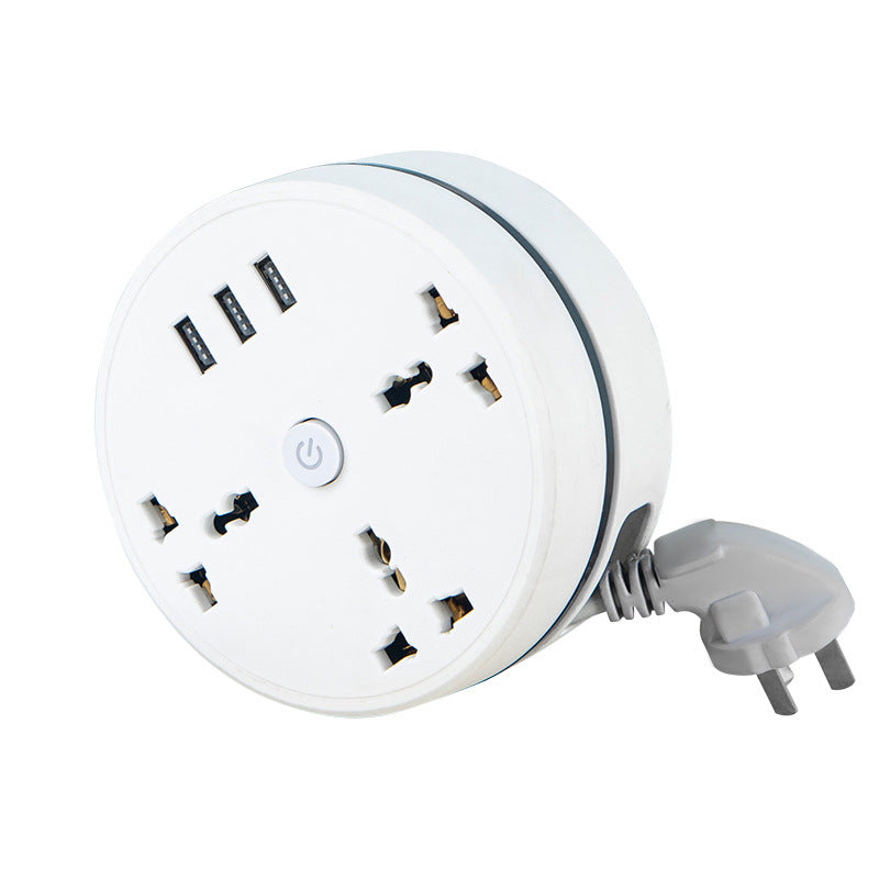 🔌🧵 Multiprise universelle à enrouleur de câble – Rangement propre, gain de place, sécurité renforcée, le cordon s’adapte à vos besoins puis disparaît d’un geste, fini les fils qui traînent 🏠💡