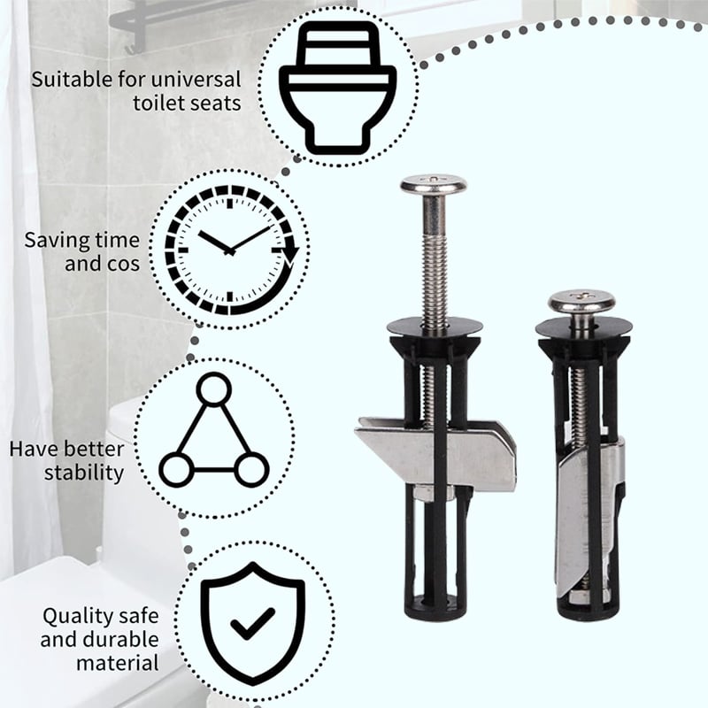 🎁Achetez 1 Obtenez 1 Gratuit🎉Vis de fixation pour siège de toilettes à usage intensif🔩
