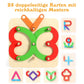 ✨Puzzle à Encastrement Montessori🎁Formes Géométriques en Bois avec Cartes Modèles pour l'Apprentissage Précoce🎄