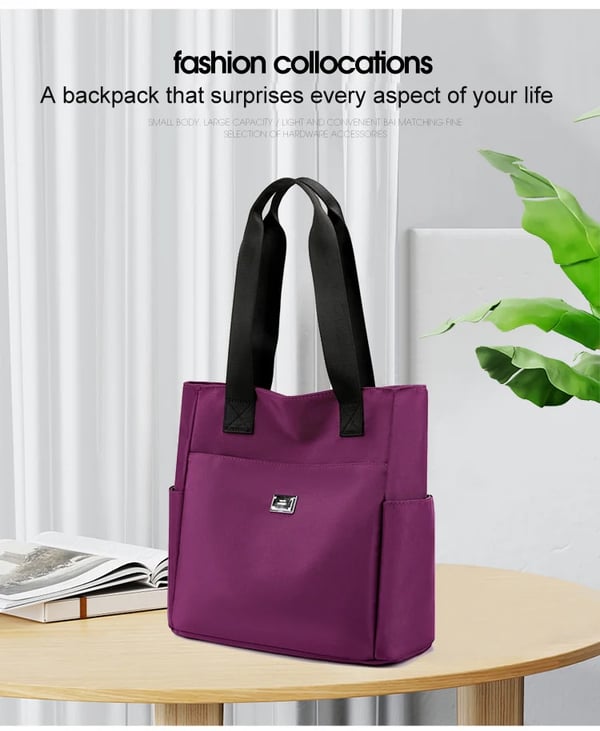 Sac à Bandoulière en Nylon Multi-Poches Imperméable de Grande Capacité
