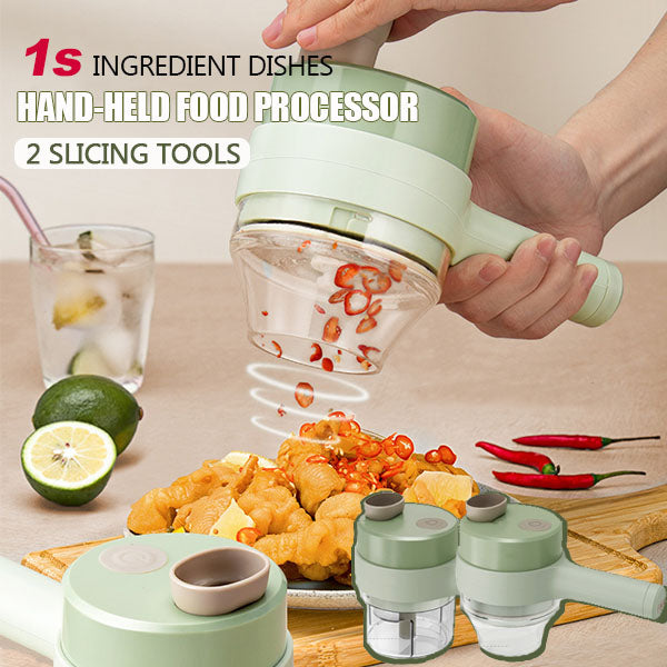 🔪50% DE RÉDUCTION💎L’As du Cuisine Tout-en-Un – Hachoir, Éplucheur & Brosse 4-en-1 Sans Fil – Multifonction, Rapide & Indispensable🍲