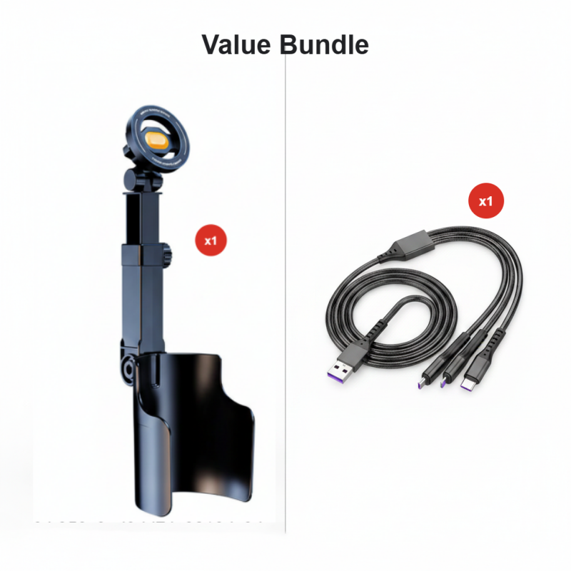 🥤Support pour téléphone à fixer sur le porte-gobelet de la voiture – orientable à 360°🧲