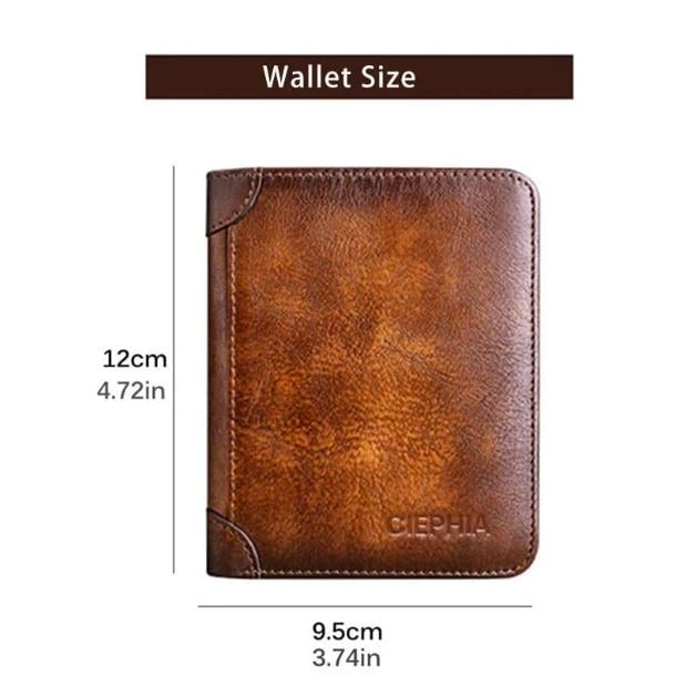 👛 50% DE RÉDUCTION! 🔥 Portefeuille Homme en Cuir Véritable avec RFID – Ultra-Fin, Grande Capacité & Protection (Marron/Café/Bleu) Pour Un Usage Quotidien Sécurisé 💳