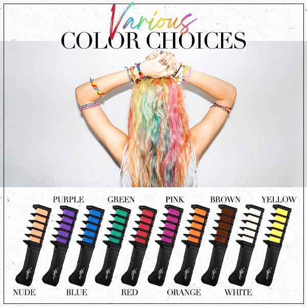 🎄PRÉVENTE DE NOËL 50% DE RÉDUCTION!✨Craie Colorante Temporaire pour Cheveux🌈Formule Sans Cruauté et Lavable en 1 Shampoing pour des Mèches Éclatantes💇‍♀️