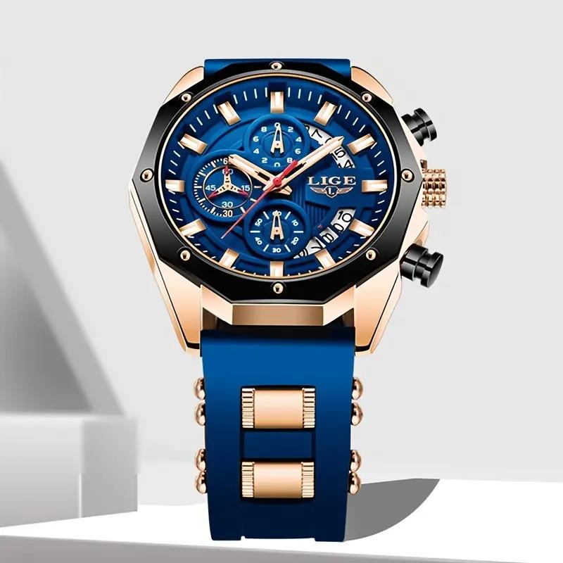 📢 PROMO FLASH : 50% DE RÉDUCTION ! ⏰ Montre Sport Homme LIGE – Quartz – Chronographe & Étanche for Outdoor & Quotidien ⌚