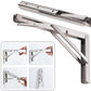 Supports d'Étagère Pliants en Acier Inoxydable – Installation Facile, Gain d'Espace & Charge 250kg