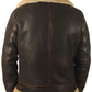 Blouson pilote classique B-3 - Blouson aviateur en cuir pour homme avec doublure en peau de mouton