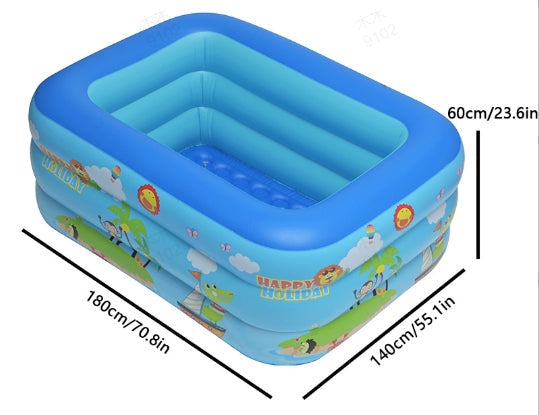 🌊 Piscine Gonflable  – Multi-couches avec Impression
