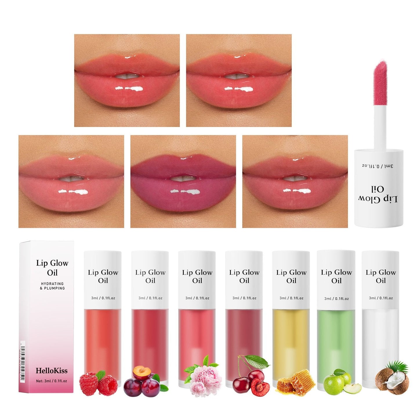 📢Achetez 1 obtenez 1 gratuitement💋Huile hydratante teintée pour lèvres coréenne – Vegan, 24h d’hydratation & fini glossy non collant✨