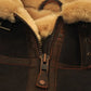 Blouson pilote classique B-3 - Blouson aviateur en cuir pour homme avec doublure en peau de mouton