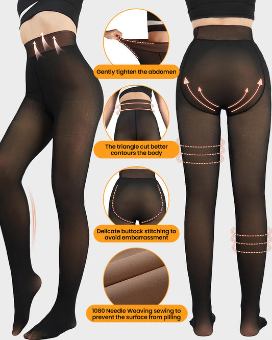 ❄️Leggings en polaire moulants à couture unique✨Restez au chaud. Affichez une silhouette parfaite💕