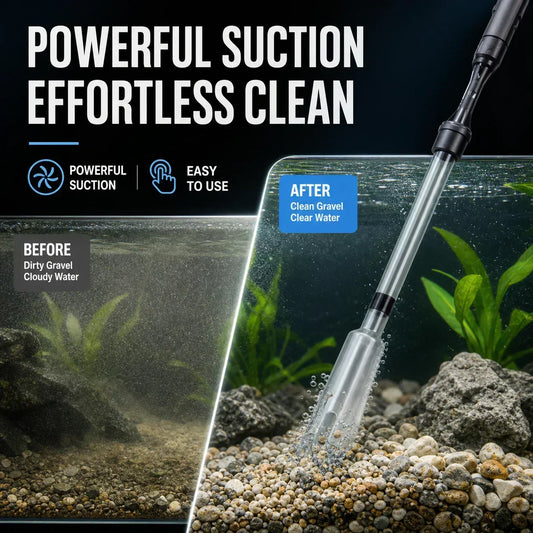 💕🔥Aspirateur de Fond Électrique pour Aquarium – Nettoie le Gravier & Renouvelle l’Eau en Même Temps !